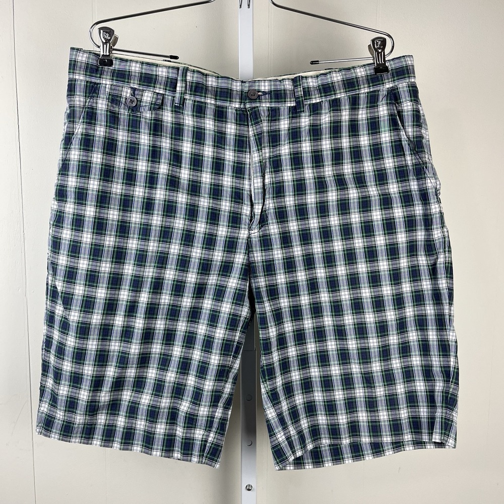 Vintage Polo Ralph Lauren Bleecker Shorts Mens 38 Tartan Plaid Bradburry Fit
